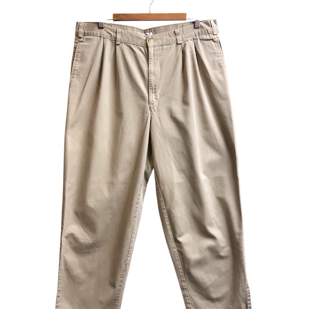Old Navy Mens Size 38/30 Classic Beige Pleated Trousers
